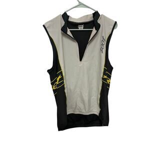 Zoot Mens Triathlon Sleeveless Jersey XL Performance Tri Top Half Zip Cycling
